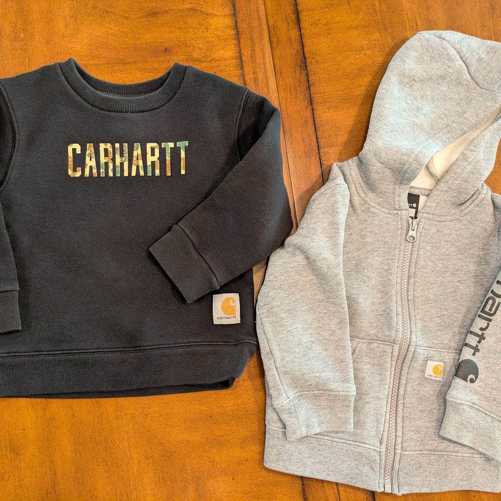 Carhartt Kids Black and Gray Sweatshirt Set